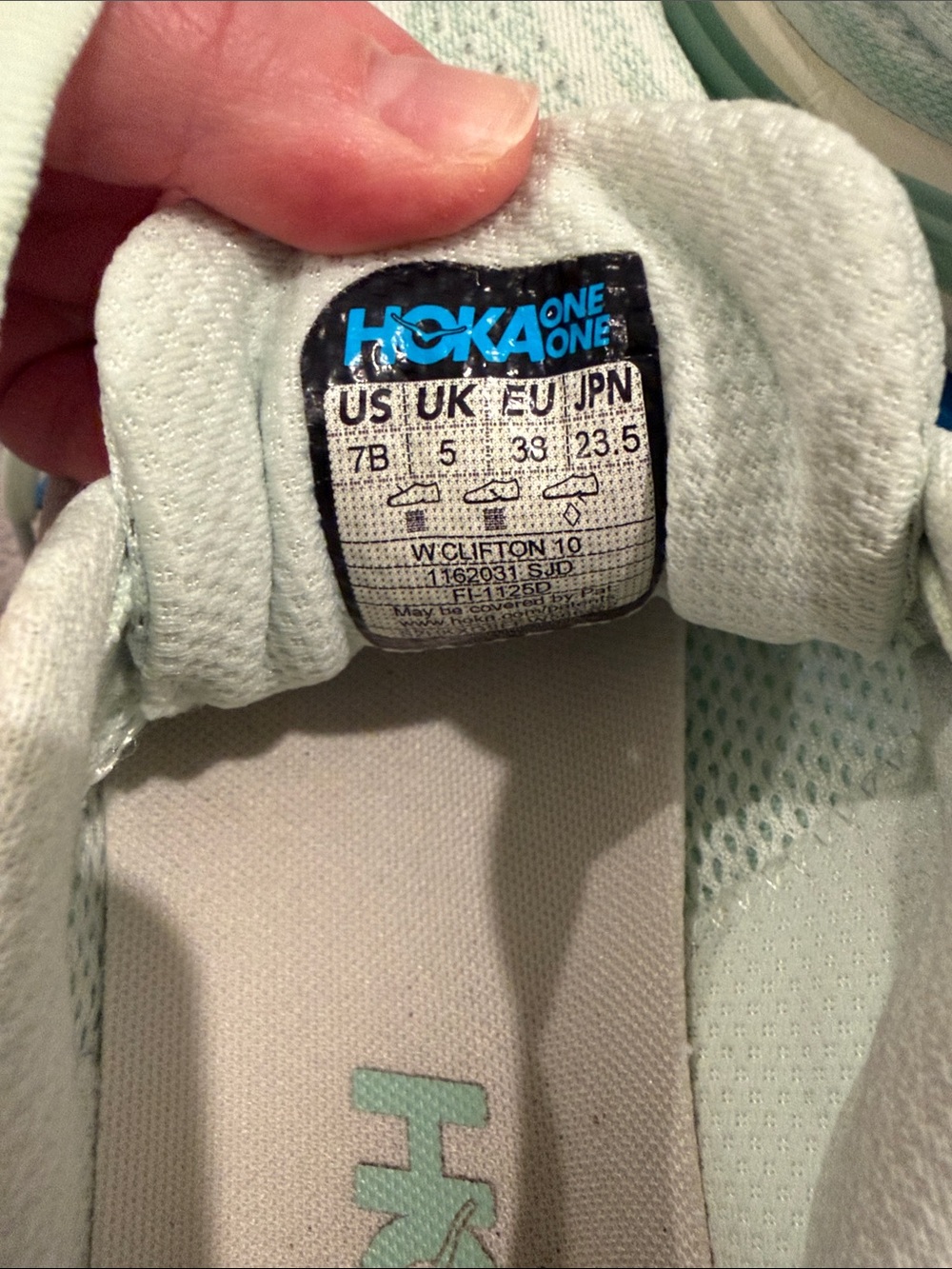 Hoka Women's Clifton 10, Size 7, Mint Green Cushioned Athletic Shoe - Picture 2 of 12